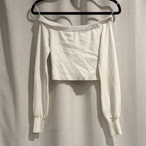 Off-Shoulder White Top